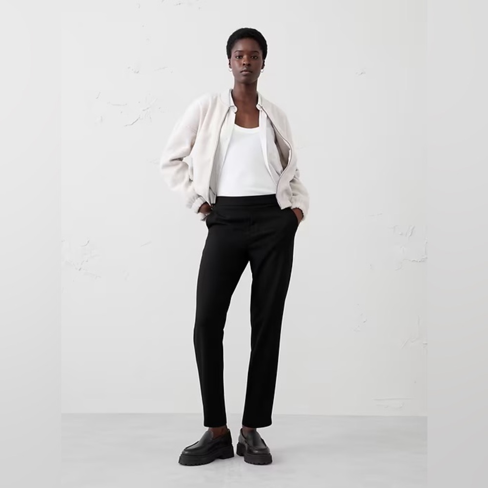 Banana Republic Factory HAYDEN TAPERED PANT in black,8